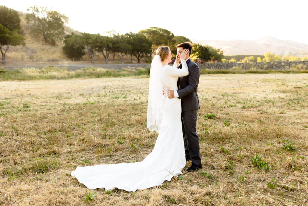 Fairfield, CA bride and groom first look