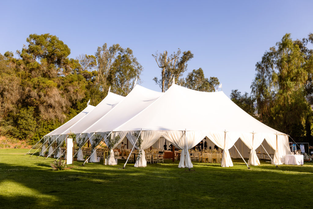 ojai valley inn oak tree reception tent details