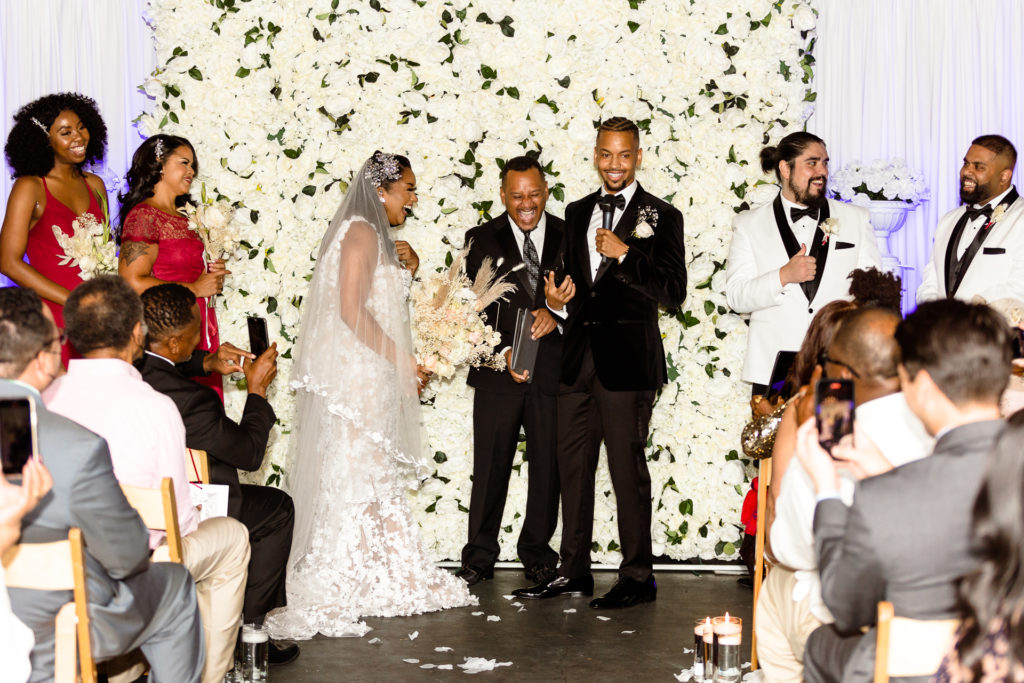 wedding ceremony at madera kitchen in downtown los angeles